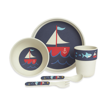 Bamboo Mealtime Set - Anchors Away