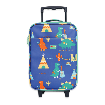 Penny Scallan Kids 2 Wheel Suitcase Dino Rock front view