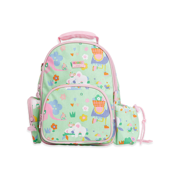 Penny Scallan Light Green Animal Embedded Medium Backpack Front view