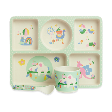 Penny Scallan Bamboo Divided Plate Set Kipping Koala
