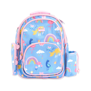 Penny Scallan Light Blue With Pink Lining Large Backpack Front view