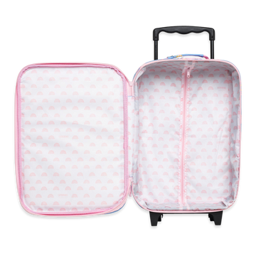 Penny Scallan Kids 2 Wheel Suitcase Rainbow Days open view
