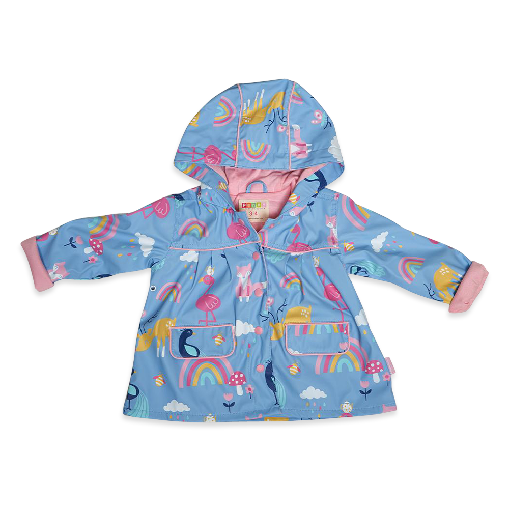 Penny Scallan Raincoat Rainbow Days