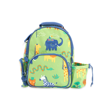 Penny Scallan Green with Blue Lining Medium Backpack Front view