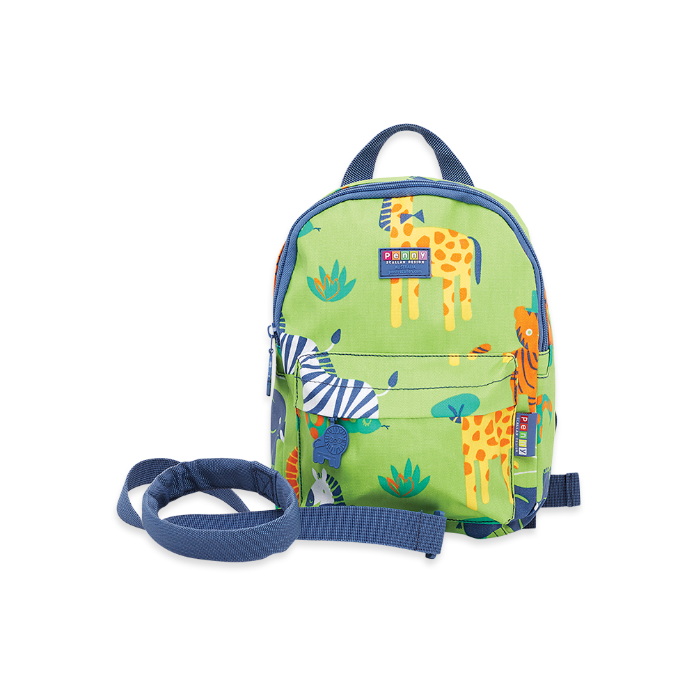 Penny Scallan Green with Blue Lining mini Backpack Front view