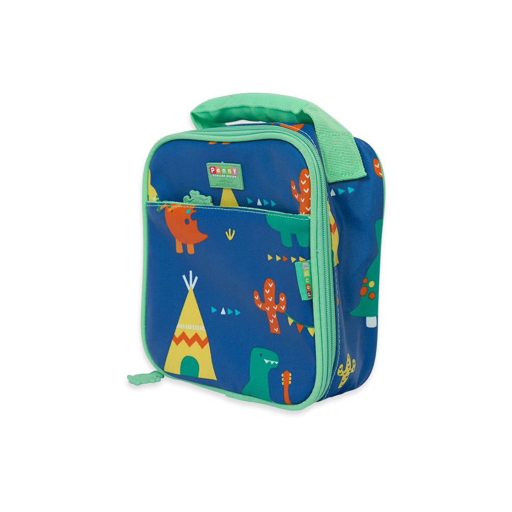 Penny Scallan Mini Insulated Lunch Bag Dino Rock side view